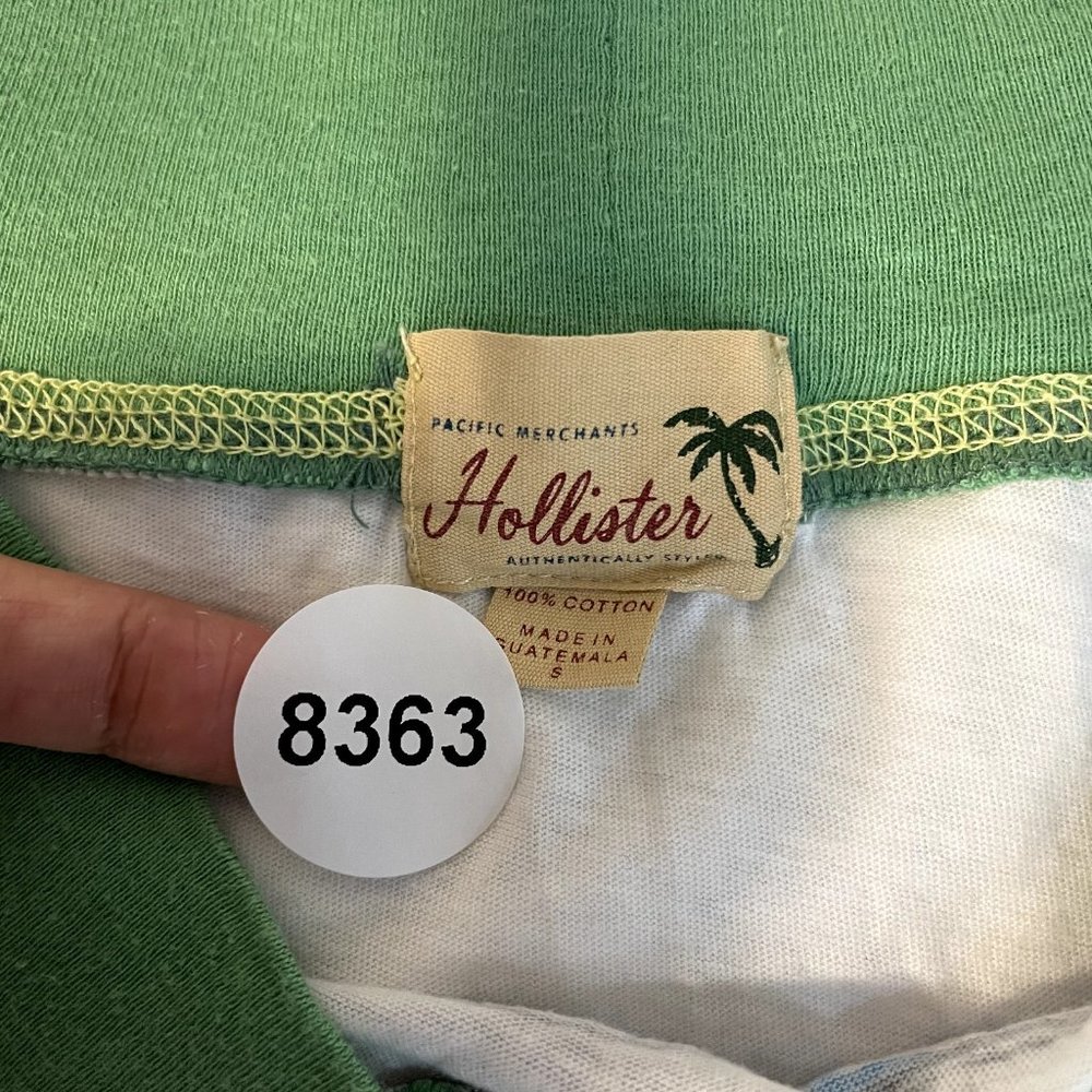 Y2K 2000s Vintage Hollister White Hawaii Surfer Graphic Off Shoulder Top XS S - Picture 9 of 9